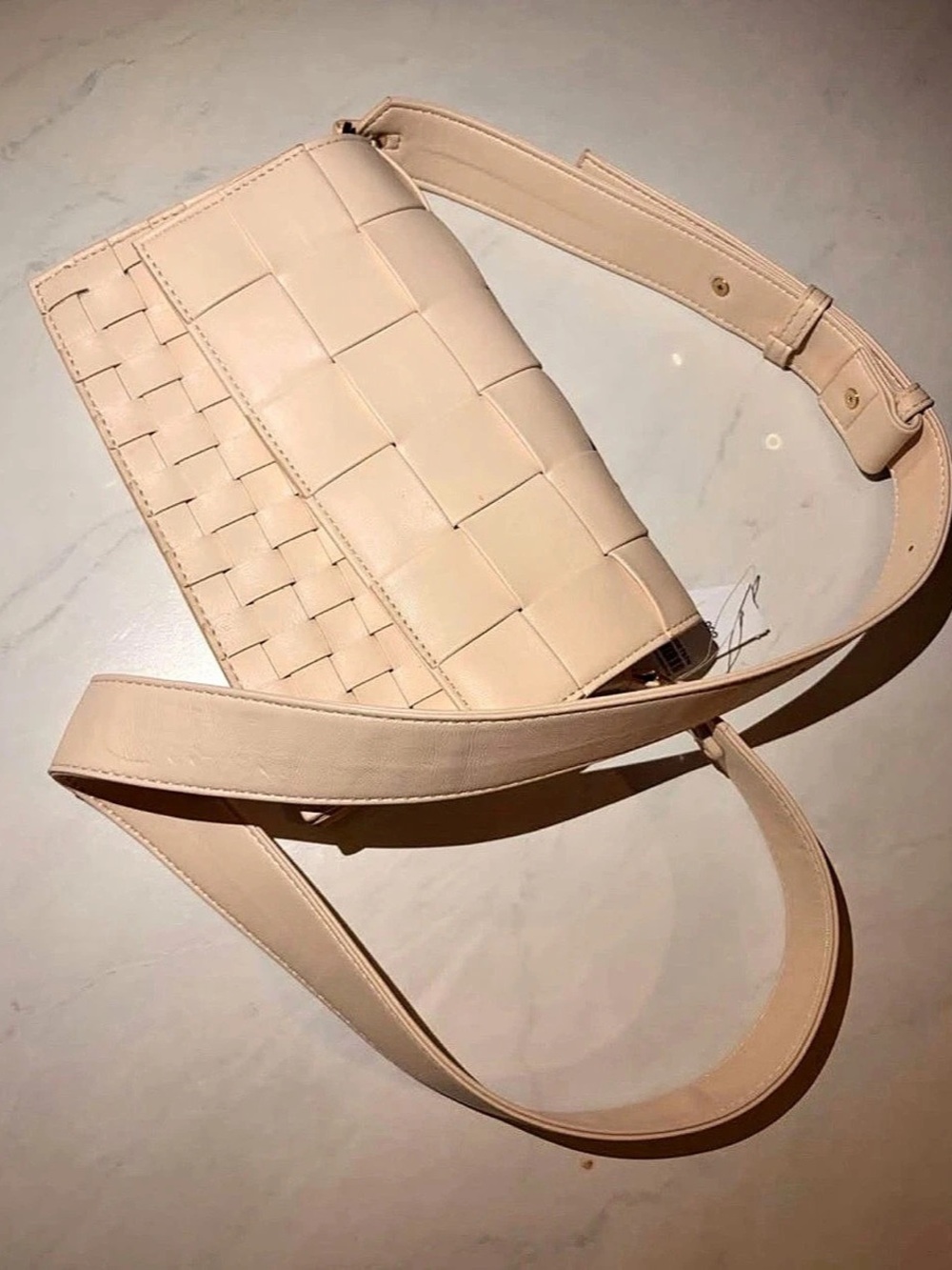 BÉIS Woven Crossbody Bag in Pink Like New